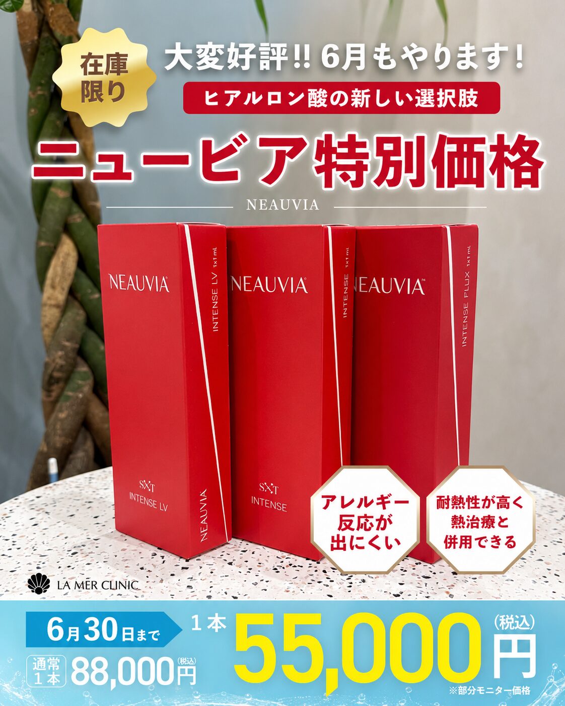 名古屋でヒアルロン酸ならニュービア（NEAUVIA）｜55,000円キャンペーン実施中
